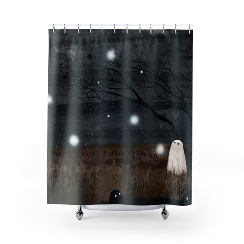 Enchanting Ghost Shower Curtains