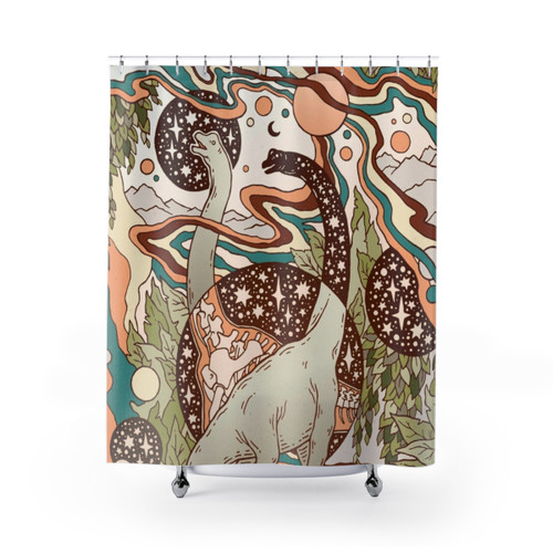 Jurassic Portal Dinosaur Shower Curtains