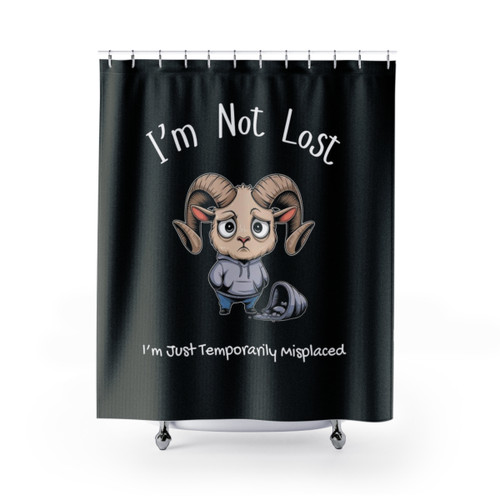 Misplaced Shower Curtains - Funny, Wanderer-Themed Design