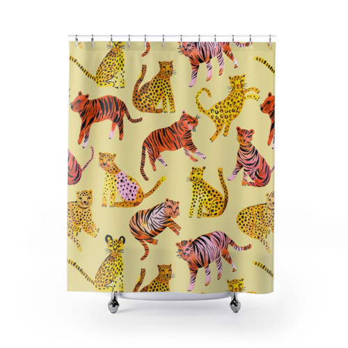 Vibrant Safari-Inspired Shower Curtain