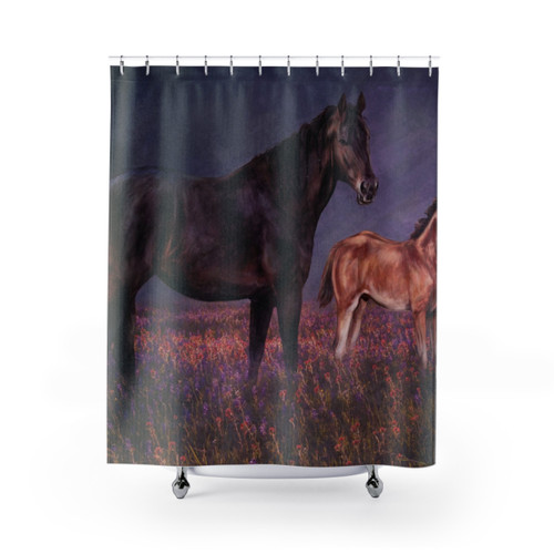 Mare and Foal Shower Curtains