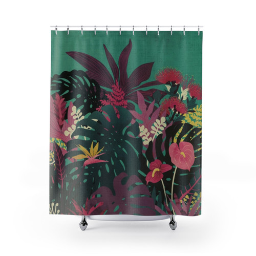 Tropical Floral Shower Curtain