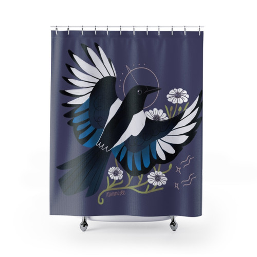 Familiar European Magpie Shower Curtains