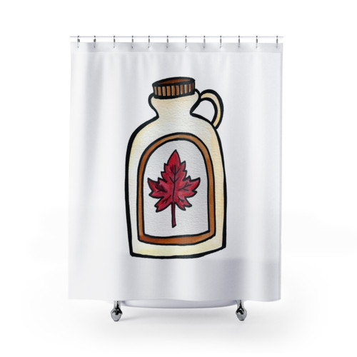 Maple Syrup Watercolor Shower Curtains