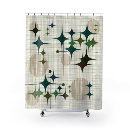 Eames Era Atomic Design Shower Curtains