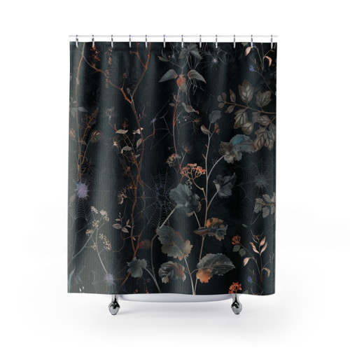 Botanical Gothic Boho Shower Curtain