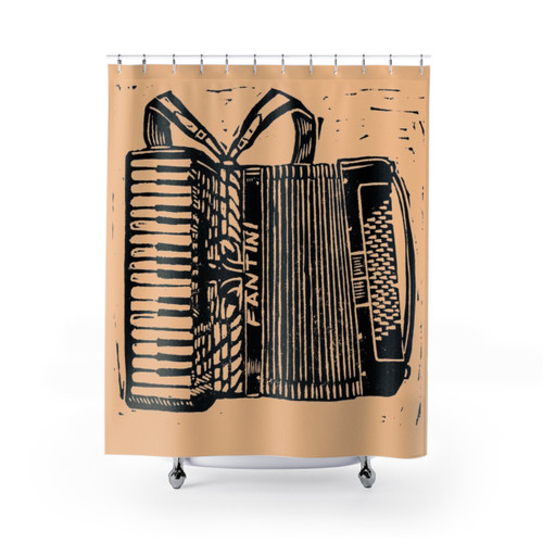 Piano Accordion Shower Curtains
