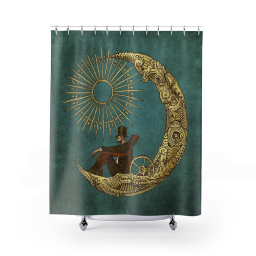 Celestial Moon Travel Shower Curtain