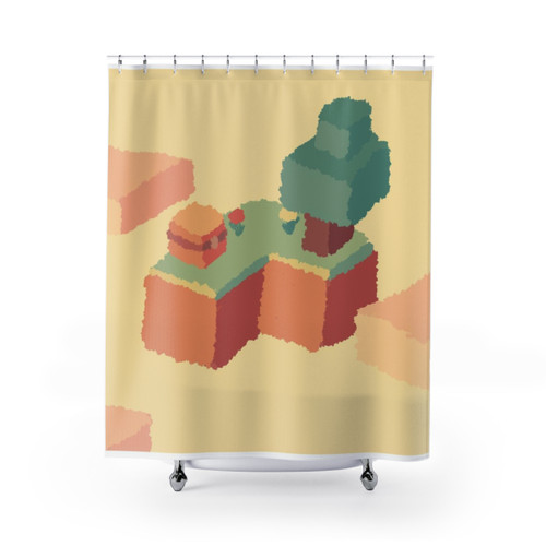 Skyblock Shower Curtains - Minecraft-Inspired Bathroom Decor