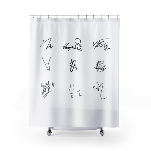 STRAY KIDS Signature Autograph Shower Curtains