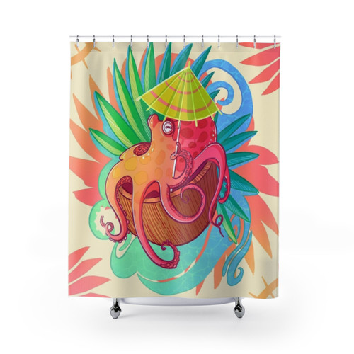 Tropical Octopus Shower Curtains