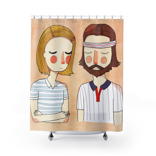 Shower curtains inspired by the movie The Royal Tenenbaums