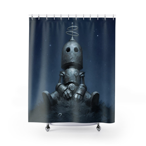Interval Shower Curtains with Robot Art Design