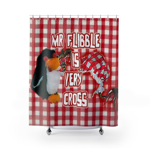 Mr. Flibble Red Dwarf Themed Shower Curtains