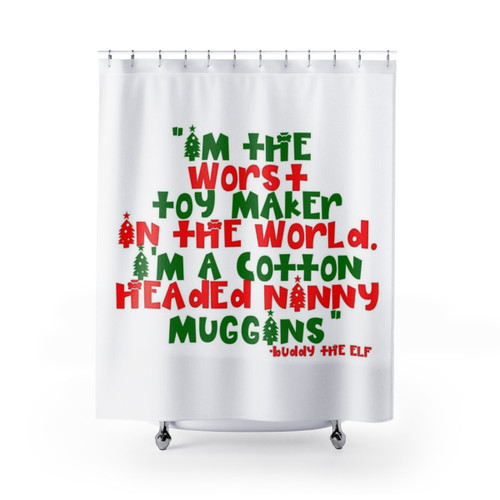 Elf Shower Curtains - Funny Christmas Gift Idea