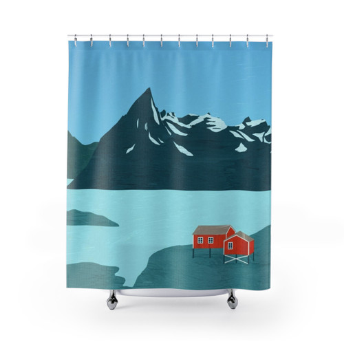 Norway Travel Poster Shower Curtains