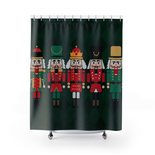 Festive Nutcracker Shower Curtains