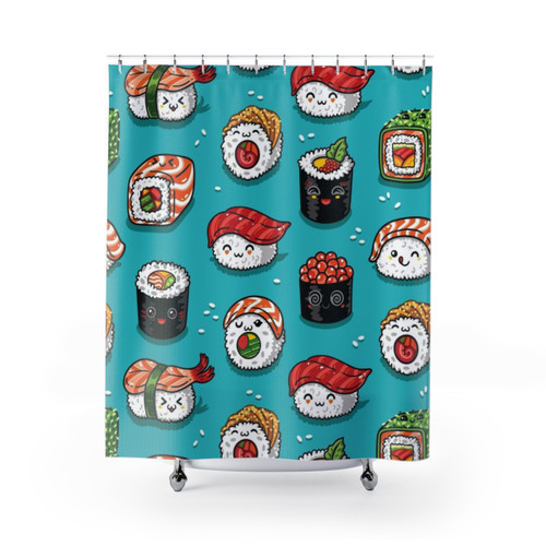 Kawaii Sushi Shower Curtain