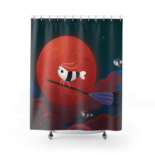 Moonlit Night Shower Curtains
