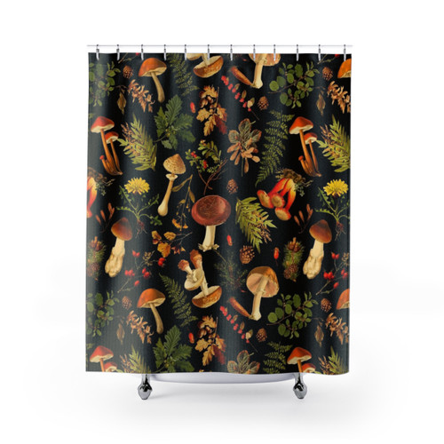 Botanical Mushroom Shower Curtains