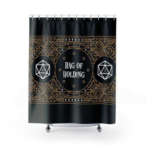 Polyhedral Dice Bag of Holding Tabletop RPG Gaming Shower Curtains