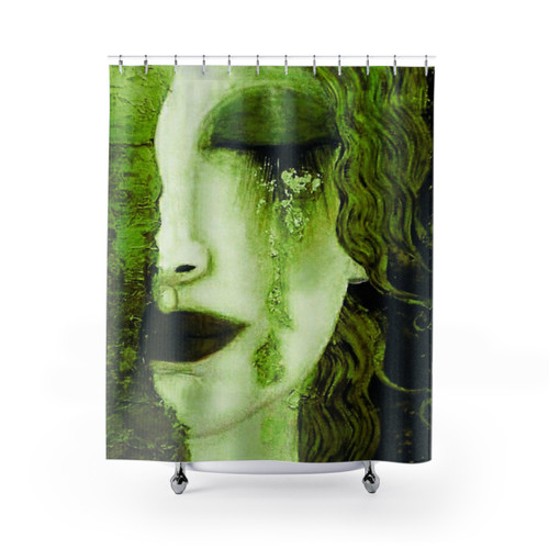 Gustav Klimt Shower Curtains featuring Malcesine on Lake Garda artwork