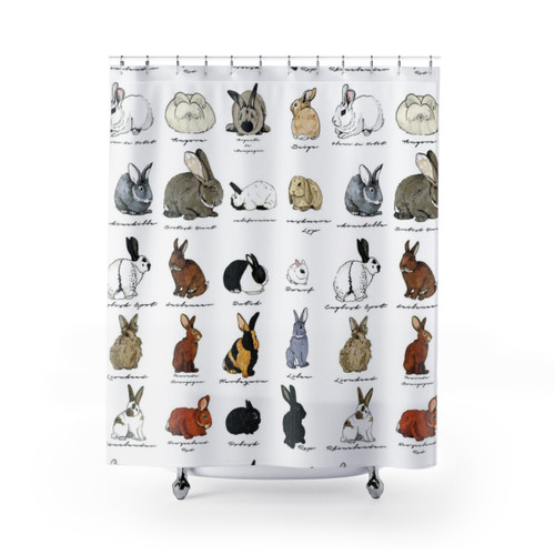 Rabbit-themed Shower Curtain