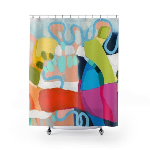 Abstract Shower Curtains by Canadian Artist Claire Desjardins