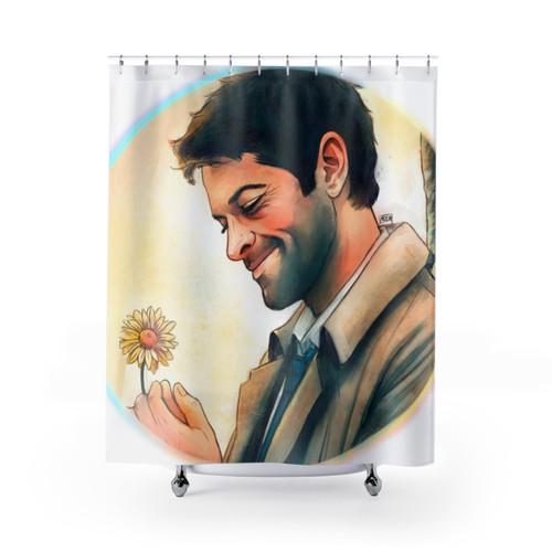 Supernatural Castiel Themed Shower Curtains