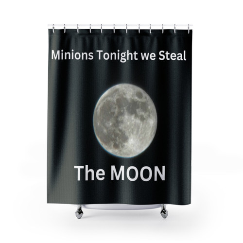 Steal the Moon Shower Curtains with Minions and Gru Design