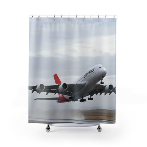 Qantas A380 Nancy Bird Walton Shower Curtain