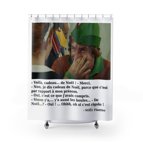 Christmas-themed shower curtains for festive bathroom decor