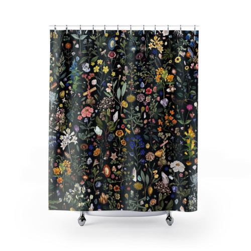 Healing Shower Curtains with Floral and Nature-Inspired Designs