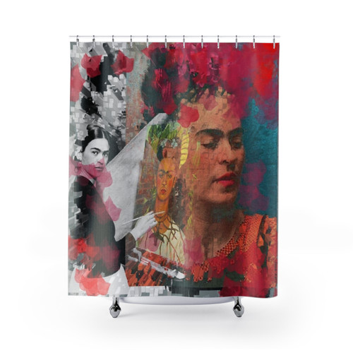 Frida Kahlo Digital Art Shower Curtain