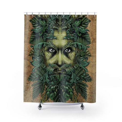 Green Man Shower Curtains - Nature-Inspired Fantasy Art