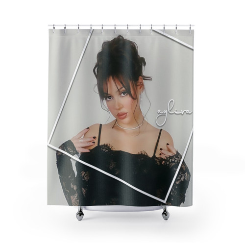 Ayliva Minimalist Synth-Pop Shower Curtain