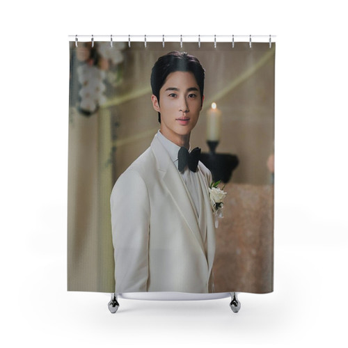 Lovely Runner Shower Curtains featuring ryu seon jae from kdrama