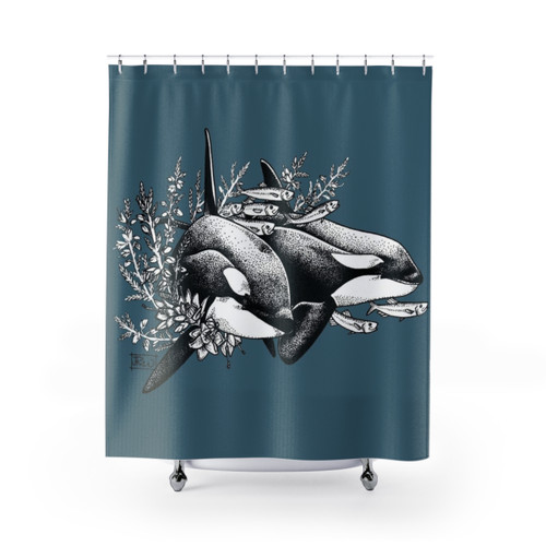 Orca Killer Whale Shower Curtain Design from Norway