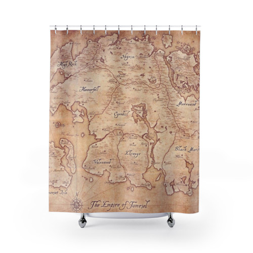 Tamriel Shower Curtains - Elder Scrolls Video Game Decor