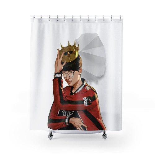Faker Crown League of Legends Shower Curtains