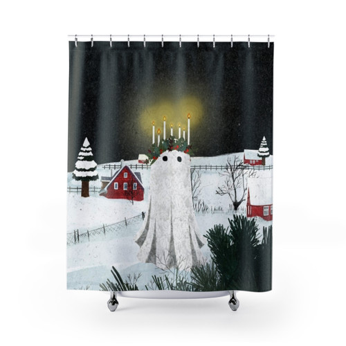 Candlelight Shower Curtains - Cozy Winter Accents