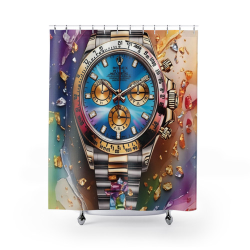 Rolex Daytona Watch Shower Curtain