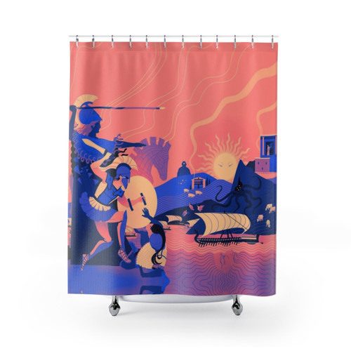 Homeric Landscape Summer Shower Curtain