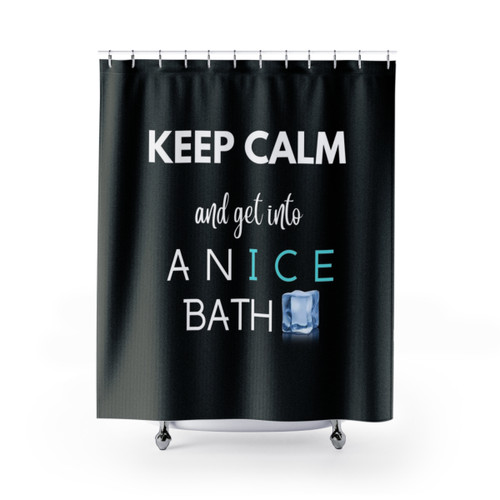 Ice Bathing Themed Shower Curtain