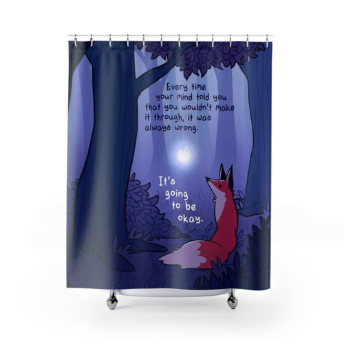 Fairy and Fox Forest Shower Curtains for Anxiety and Depression