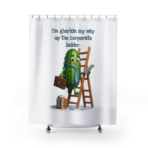 Gherkin Shower Curtains - Novelty Vegetable Humor