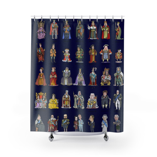 British Monarchs Shower Curtain