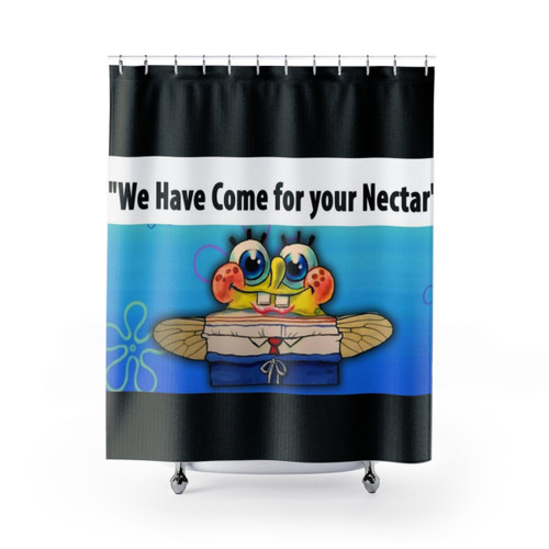 Spongebob Fly Meme Shower Curtains