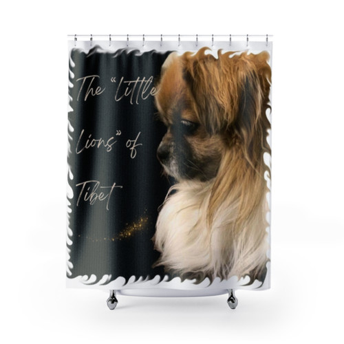 Tibetan Spaniel Dog Shower Curtains