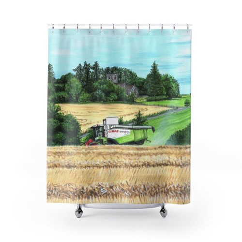 Combine Harvester Shower Curtains for Farmhouse Decor